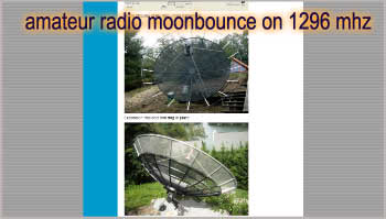 Amateur radio moonbounce on 1296 mhz