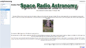 amateur space radio astronomy pages