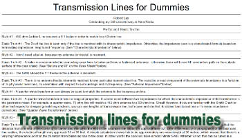 Transmission lines for dummies