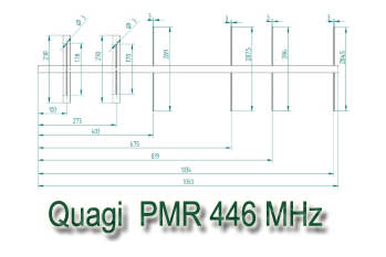 Homebrew quagi antenna PMR 446 MHz