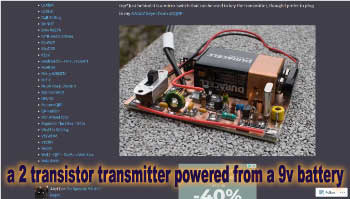 A 2 transistor transmitter from a 9v battery
