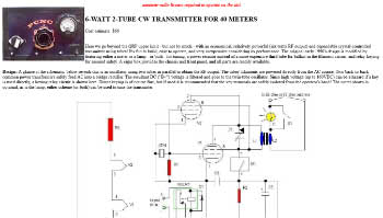 6-Watt 2-Tube Cw Transmitter For 40 Meters