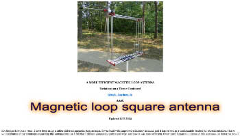 Magnetic loop square antenna