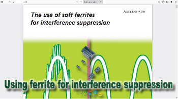 Using ferrite for interference suppression/