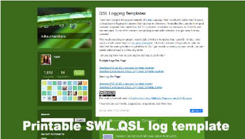 Printable swl qsl log template