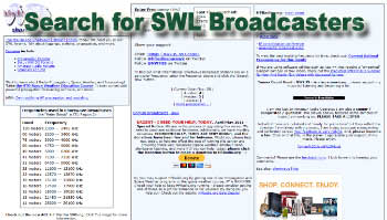 Search for swl broadcasters frequency at hfradio