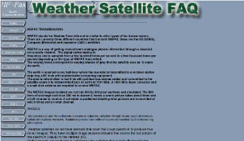 Weather satellite faq