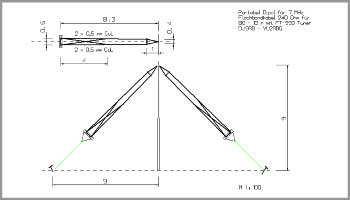 40m Band portable dipole