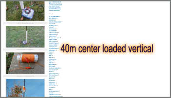 40m center loaded vertical antenna