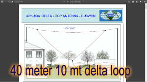 Antenna for 40 meter 10 mt delta loop