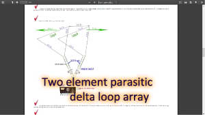 Two element parasitic delta loop array