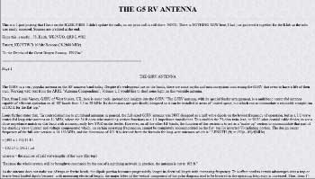 Multibands G5RV antenna