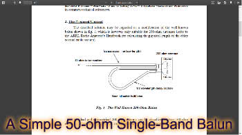 A Simple 50-ohm Single-Band Balun