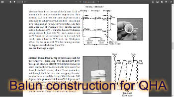 Balun construction for QHA