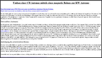 Balun for Antenna 11 m