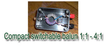 Compact switchable balun 1:1 - 4:1
