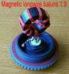 Magnetic longwire baluns 1:9