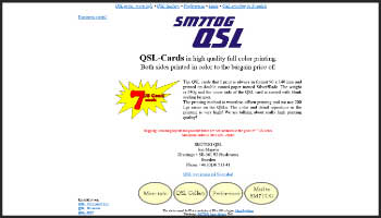 SM7TOG Full color QSL card Printing