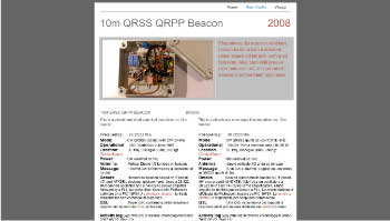 10m QRSS QRPP Beacon