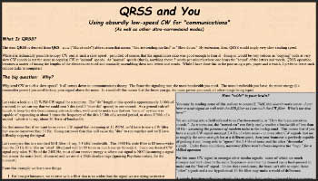 QRSS Using absurdly low-speed CW