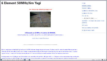 6 Element 50MHz/6m Yagi