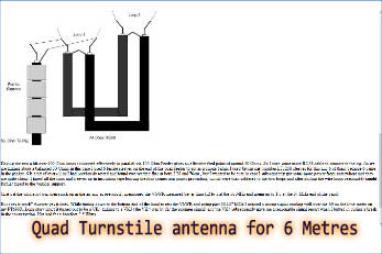 quad turnstile antenna for 6 metres