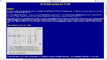 45-70 MHz aerials for TV DX