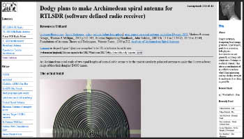 Archimedean spiral antenna for RTLSDR