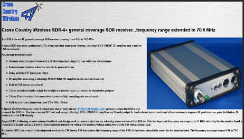 Cross country wireless sdr receiver