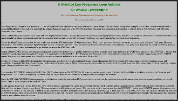 A Shielded Low Frequency Loop Antenna