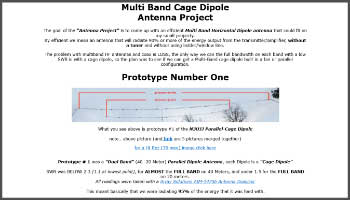 Multi Band Cage Dipole