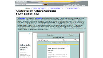 Amateur beam antenna calculator seven element