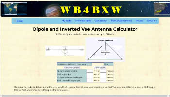 Dipole and Inverted Vee Antenna Calculator
