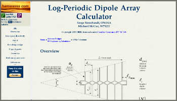 Log-Periodic Dipole Array Calculator