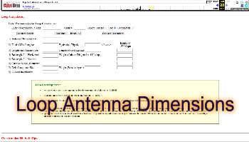Loop Antenna Dimensions