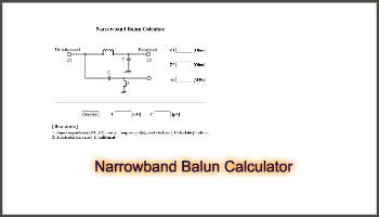 Narrowband Balun Calculator
