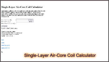 Single-Layer Air-Core Coil Calculator