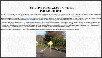 Antenna Loop reception 80m and 160m