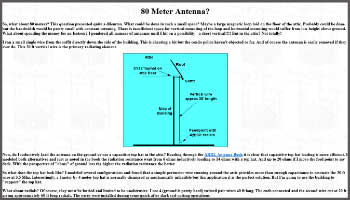 Restricted space 80 meter antenna