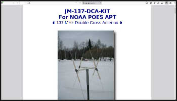 137 MHz Double Cross Antenna
