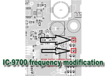 Icom IC-9700 frequency modification 