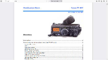 Modification Sheet Yaesu FT-897