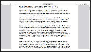 Quick Guide to Operating the Yaesu 857D