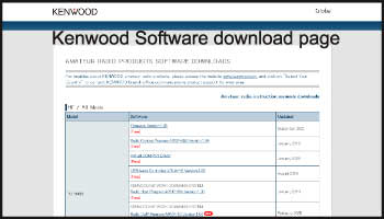 Kenwood Software download page