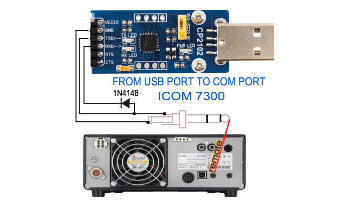 For ic7300 from usb to com port