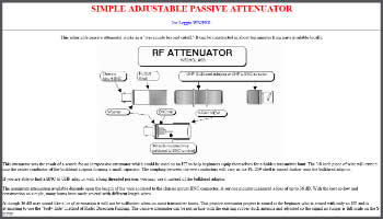 Simple adjustable passive attenuator