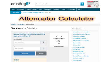 Tee Attenuator Calculator