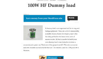 100W HF Dummy load