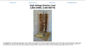 Dummy Load 3000 Ohms 5400 Watts