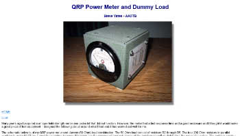 QRP Power Meter and Dummy Load
